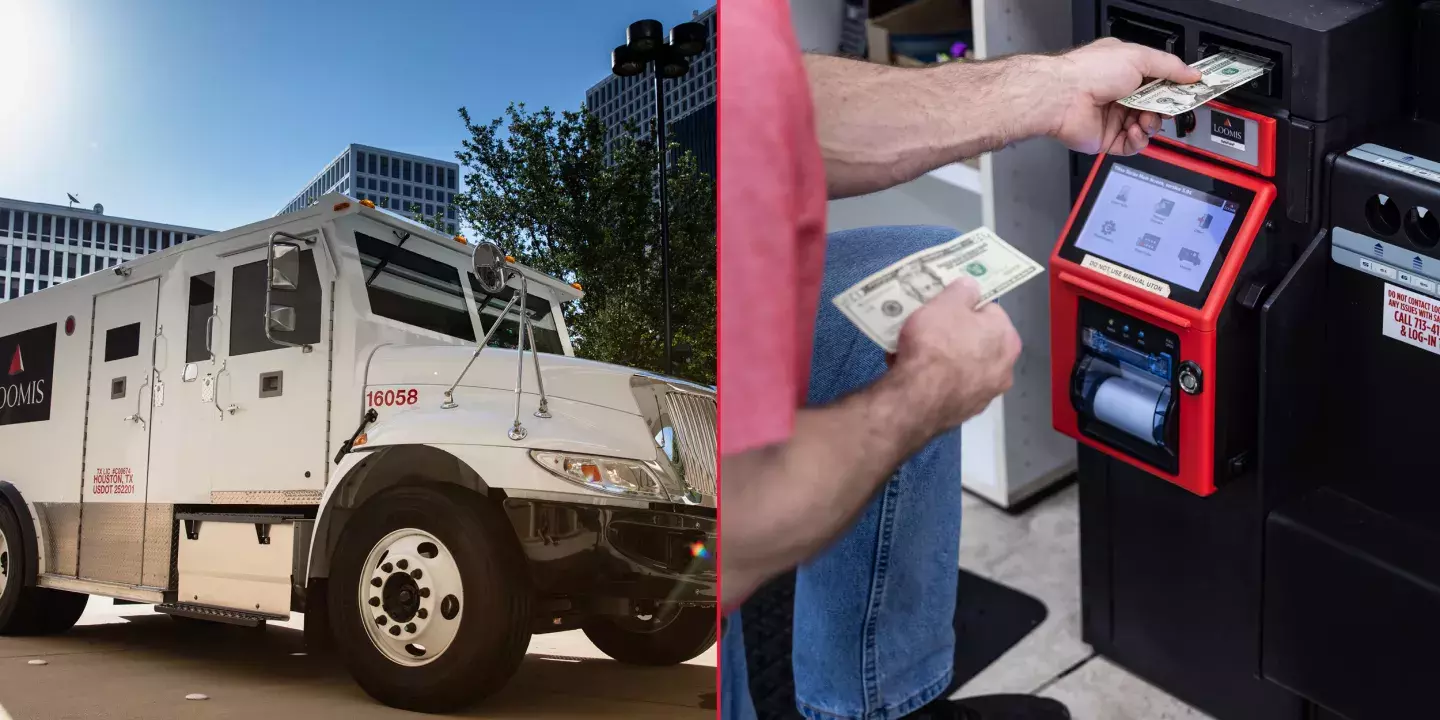 armored bank truck inside