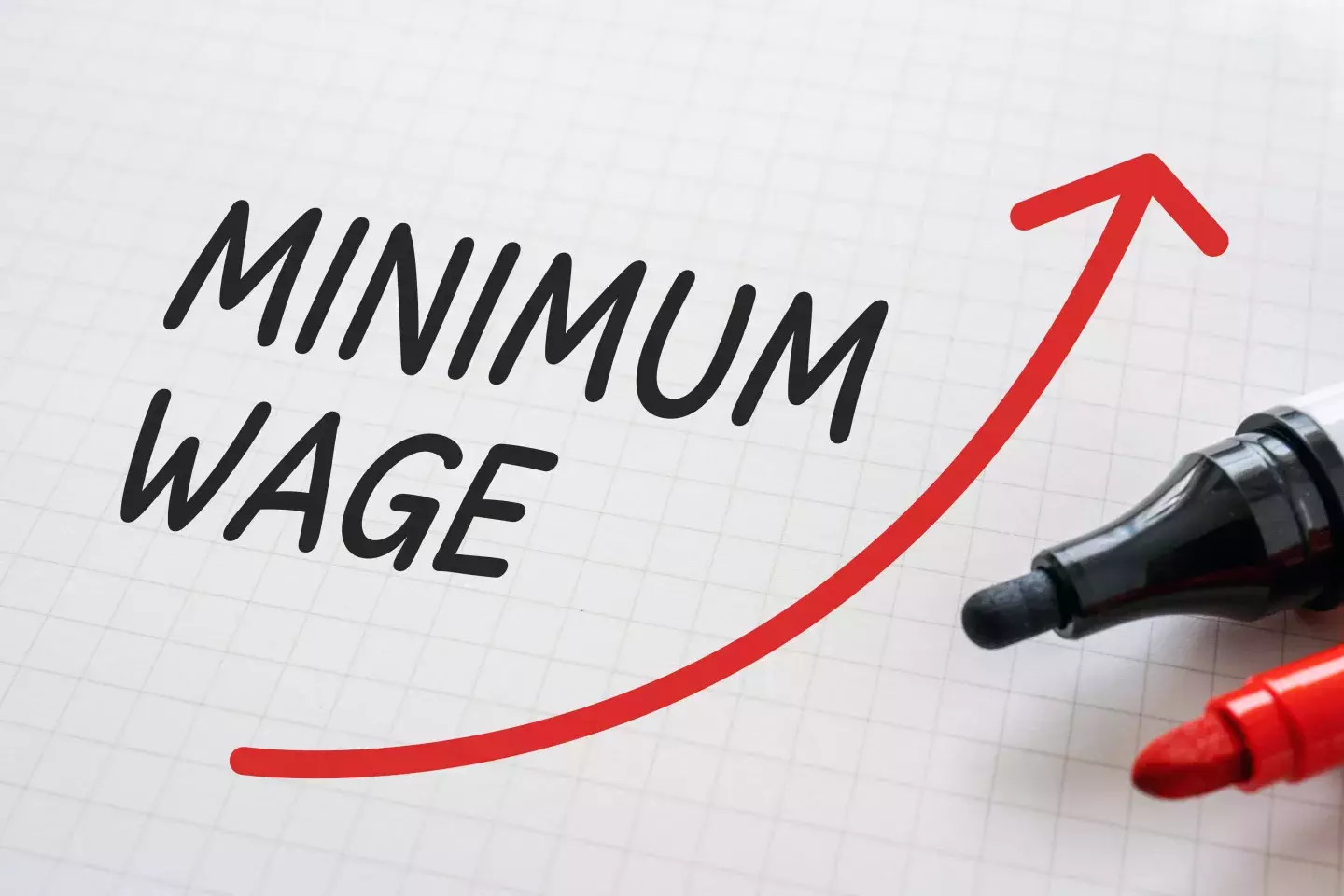 Graphic of the minimum wage rising